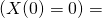  (X(0) = 0)                =  